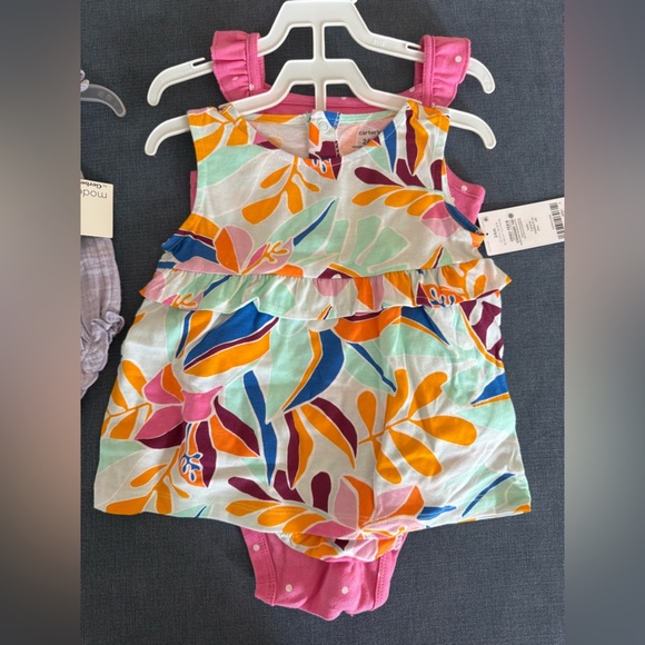 Carters Toddler Girls 24 Month Tank Top and Bloomer Bundle Floral Gauze Summer - Picture 2 of 10
